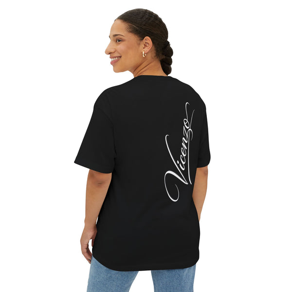 Vicenzo Oversized Tee — Black